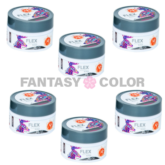 SET DE 6 POLVO ACRILICO BLANCO 1/2 OZ MC NAILS