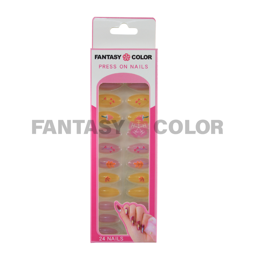 TIPS DECORADOS PRESS ON FANTASY COLOR - PUNTA ALMENDRA