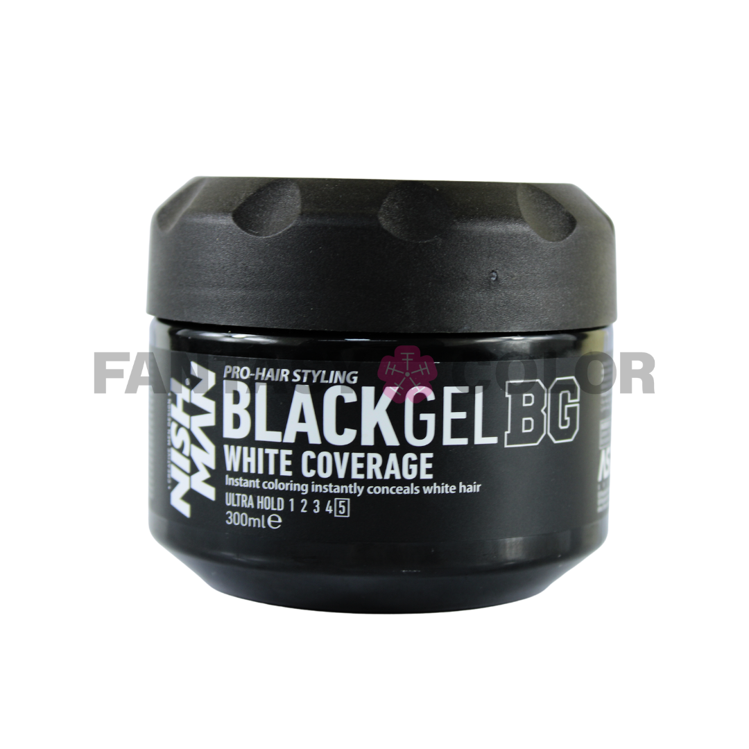 PRO HAIR STYLING BLACK GEL BG 300 ML NISHMAN