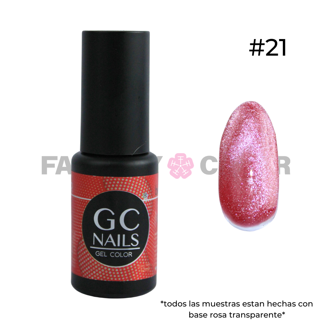 GEL EFECTO OJO DE GATO (20 TONOS DISPONIBLES) GC NAILS