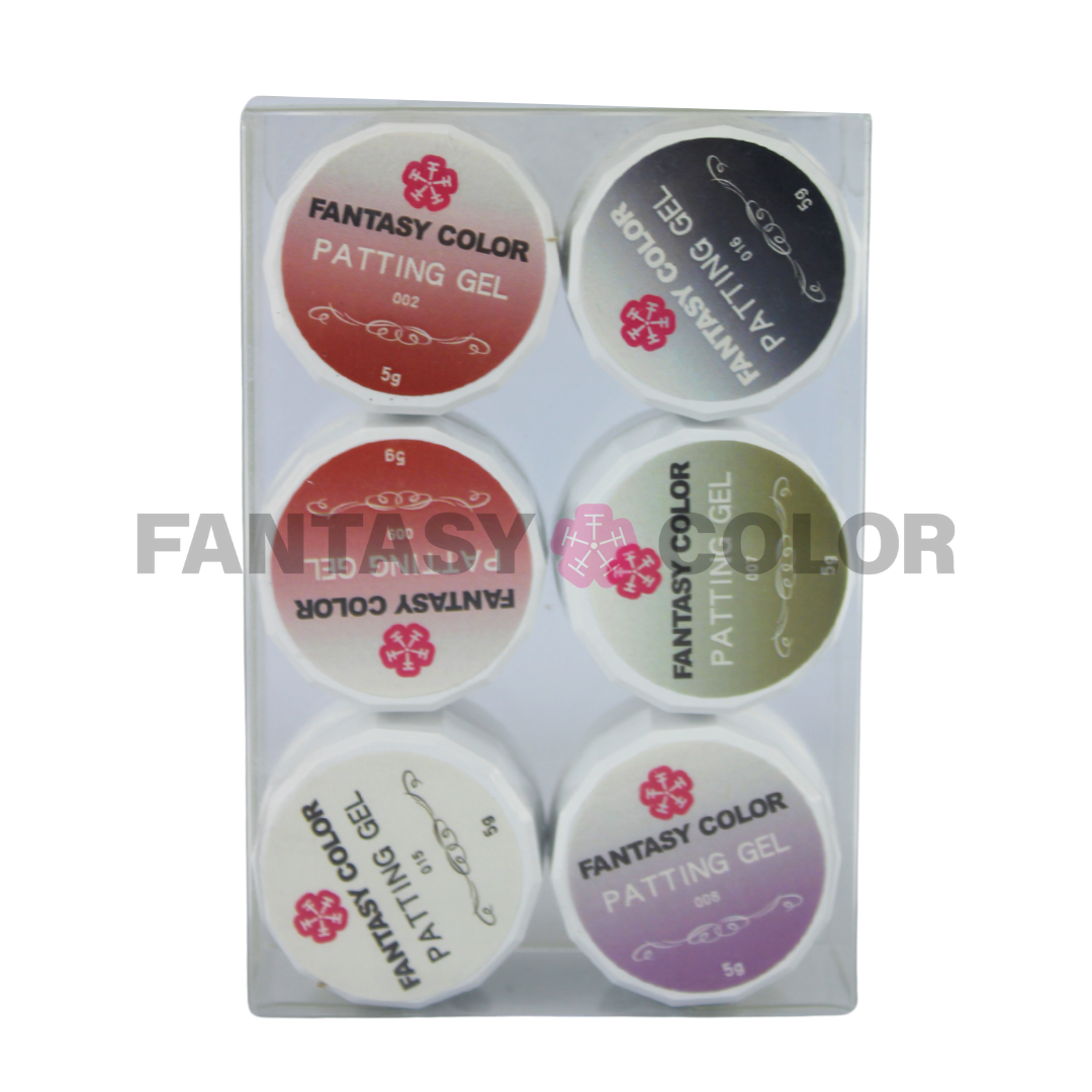 PAQUETE PATTING GEL FANTASY COLOR 6 PZ