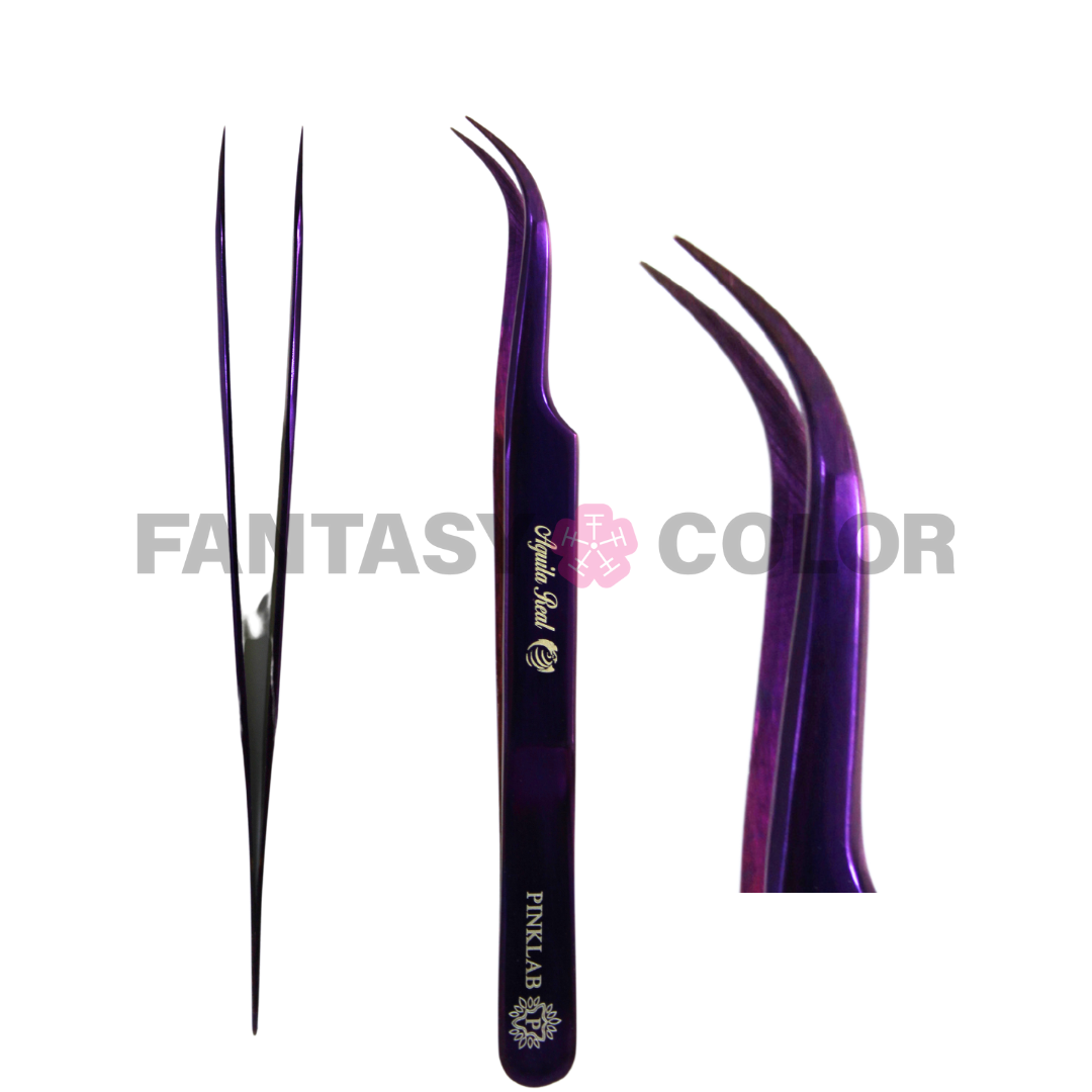 PINZA PARA PESTAÑAS- CURVA MORADA AGUILA REAL