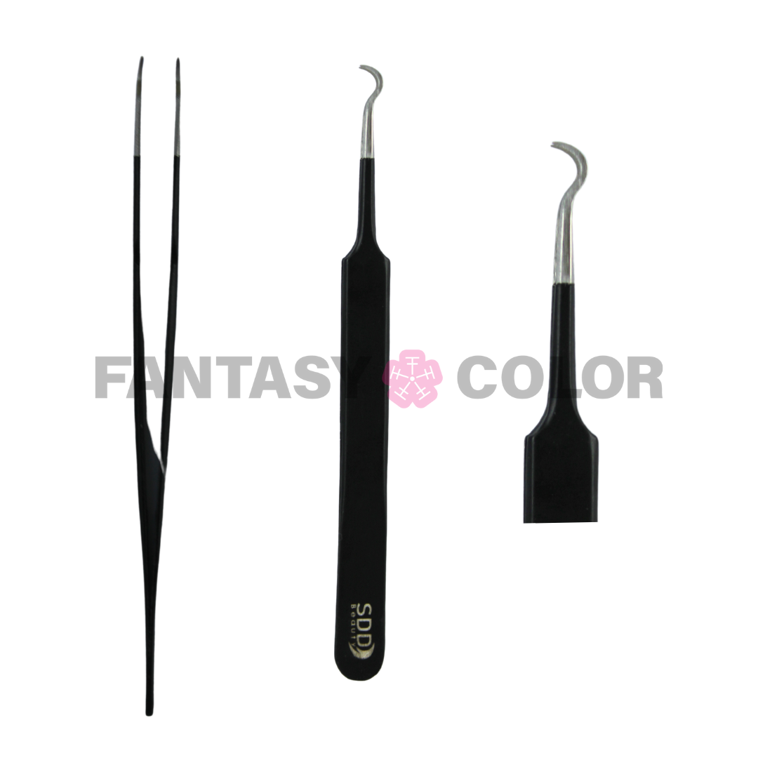 PINZA PARA PESTAÑAS- CURVA NEGRA SSD