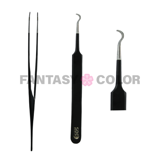 PINZA PARA PESTAÑAS- CURVA NEGRA SSD