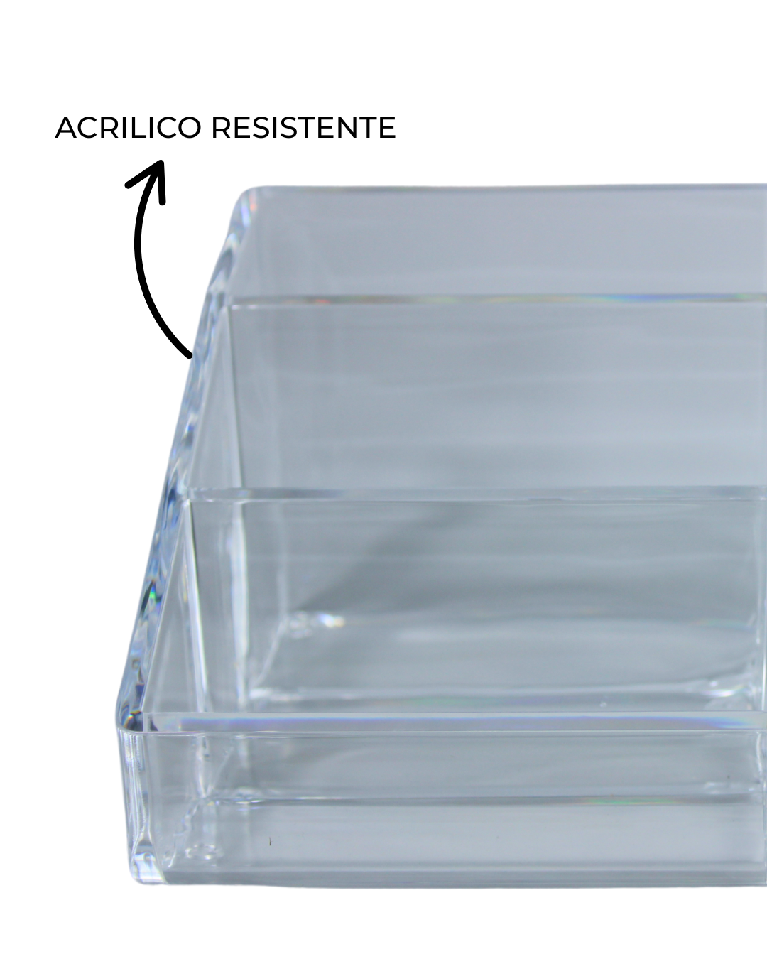 ORGANIZADOR ACRILICO PARA HERRAMIENTAS O ACCESORIOS DE 20 X 10 CM