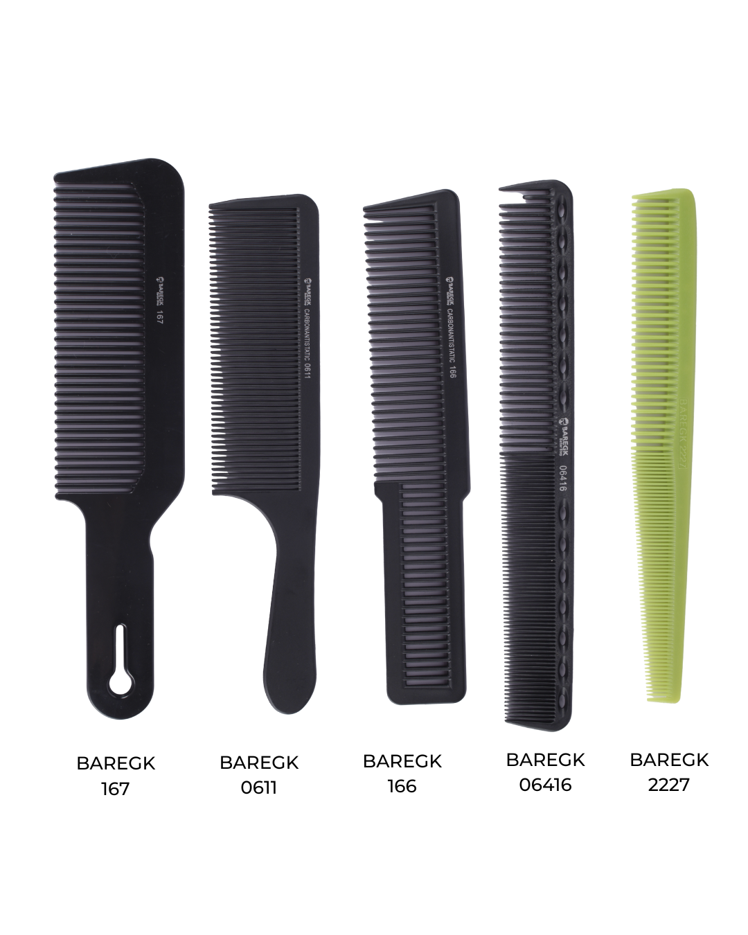 KIT DE 5 PEINES BARBERS BAREGK