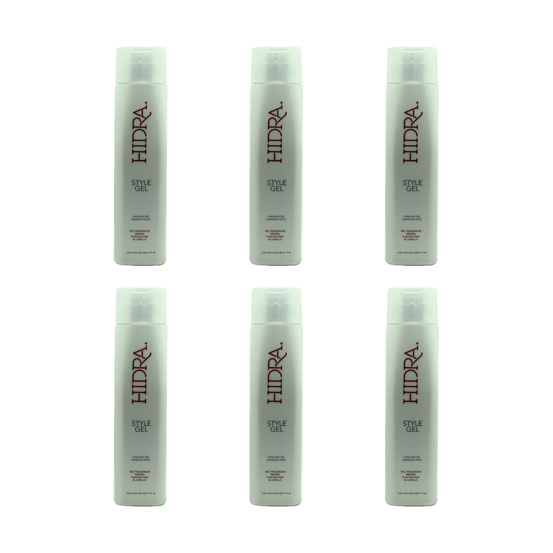 SET DE 6 HIDRA STYLE GEL 300 ML