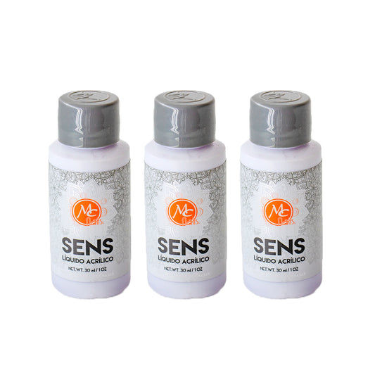SET DE 3 LÍQUIDOS ACRÍLICO 1 OZ MC NAILS