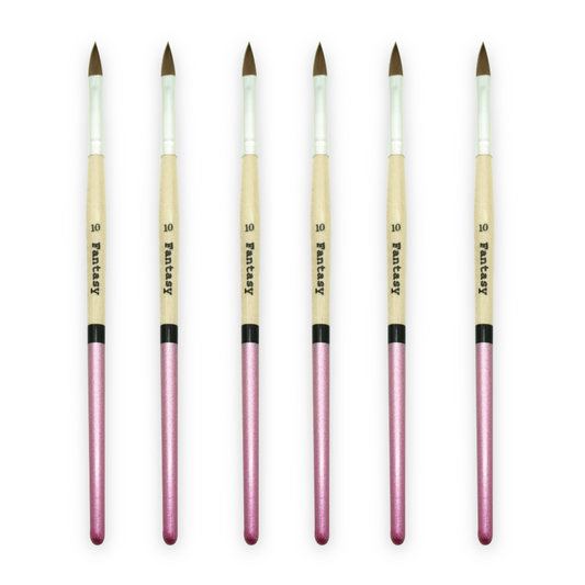 SET DE 6 PINCELES MADERA ROSA FANTASY #10