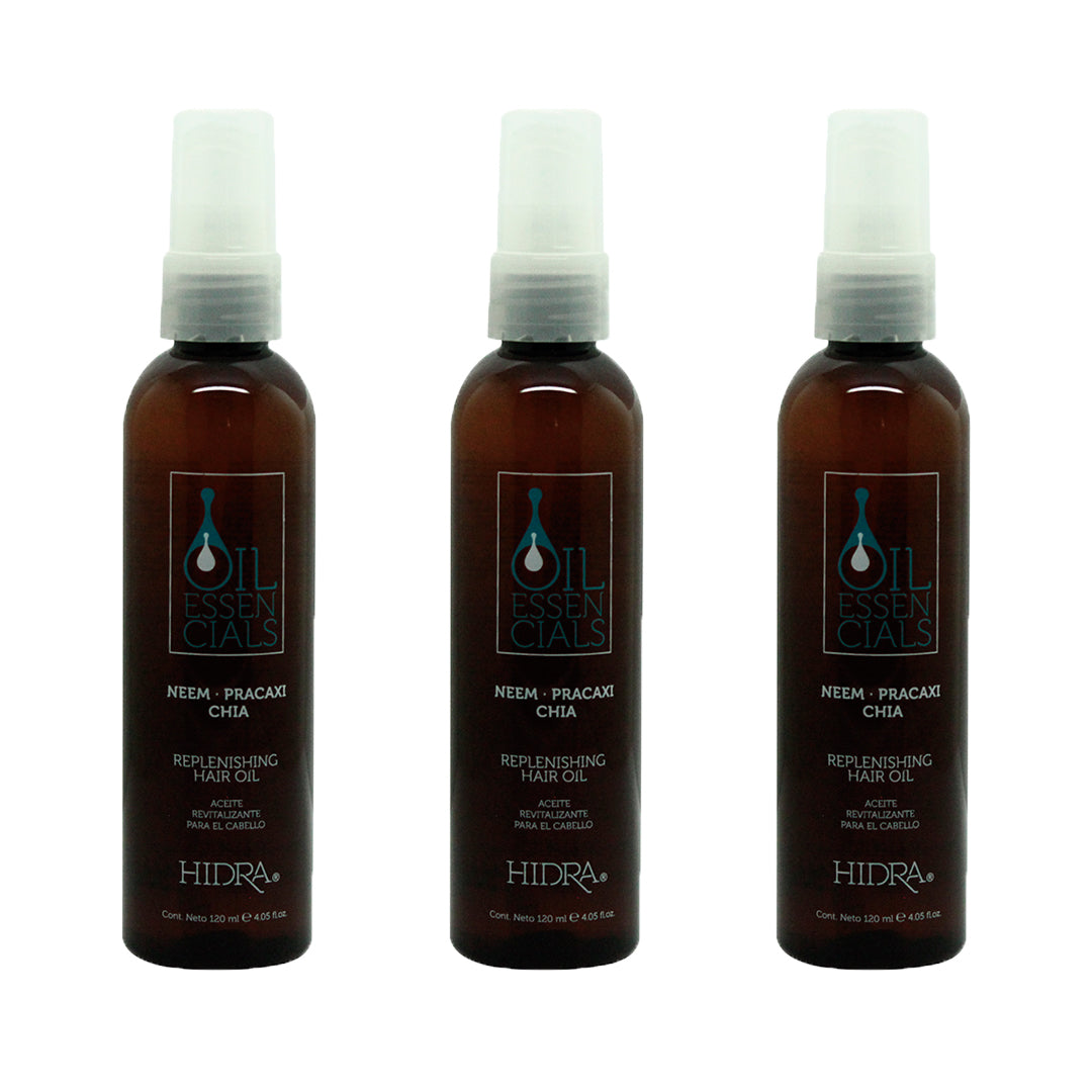SET DE 3 HIDRA ESSENCIALS OIL 120 ML
