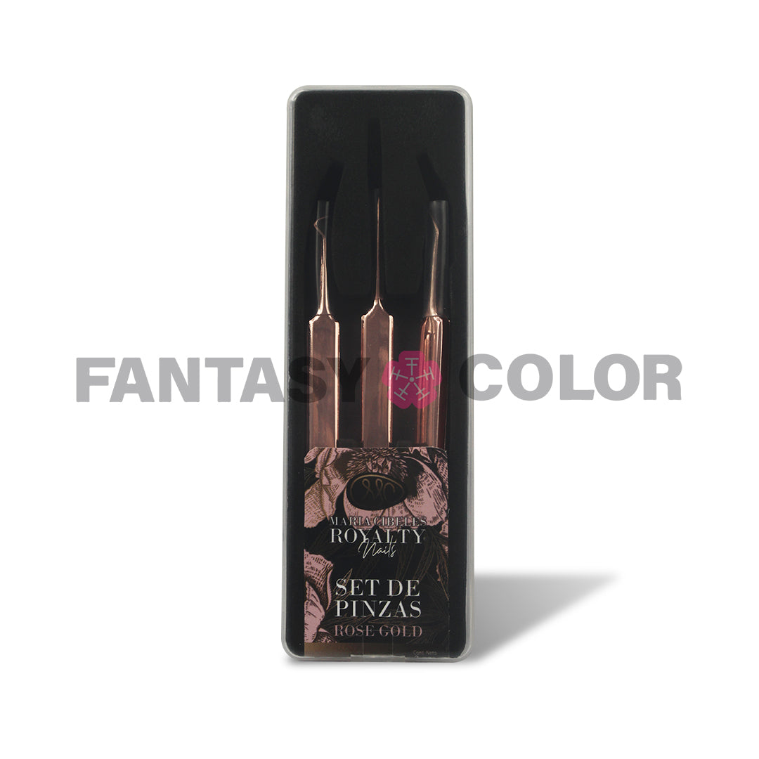SET DE PINZAS ROSE GOLD MC ROYALTY