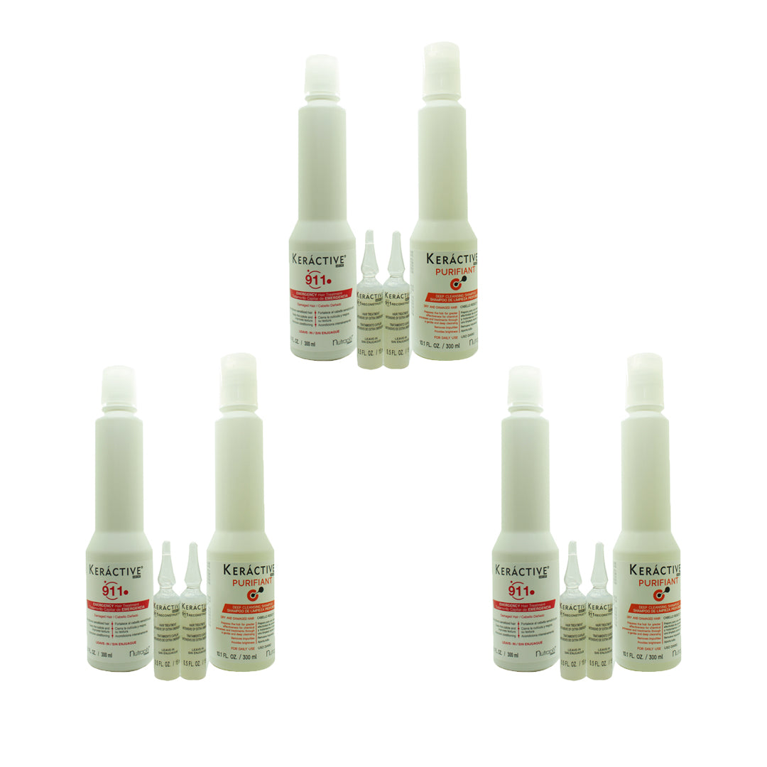 SET DE 3 KIT KERACTIVE 911 NUTRAPEL