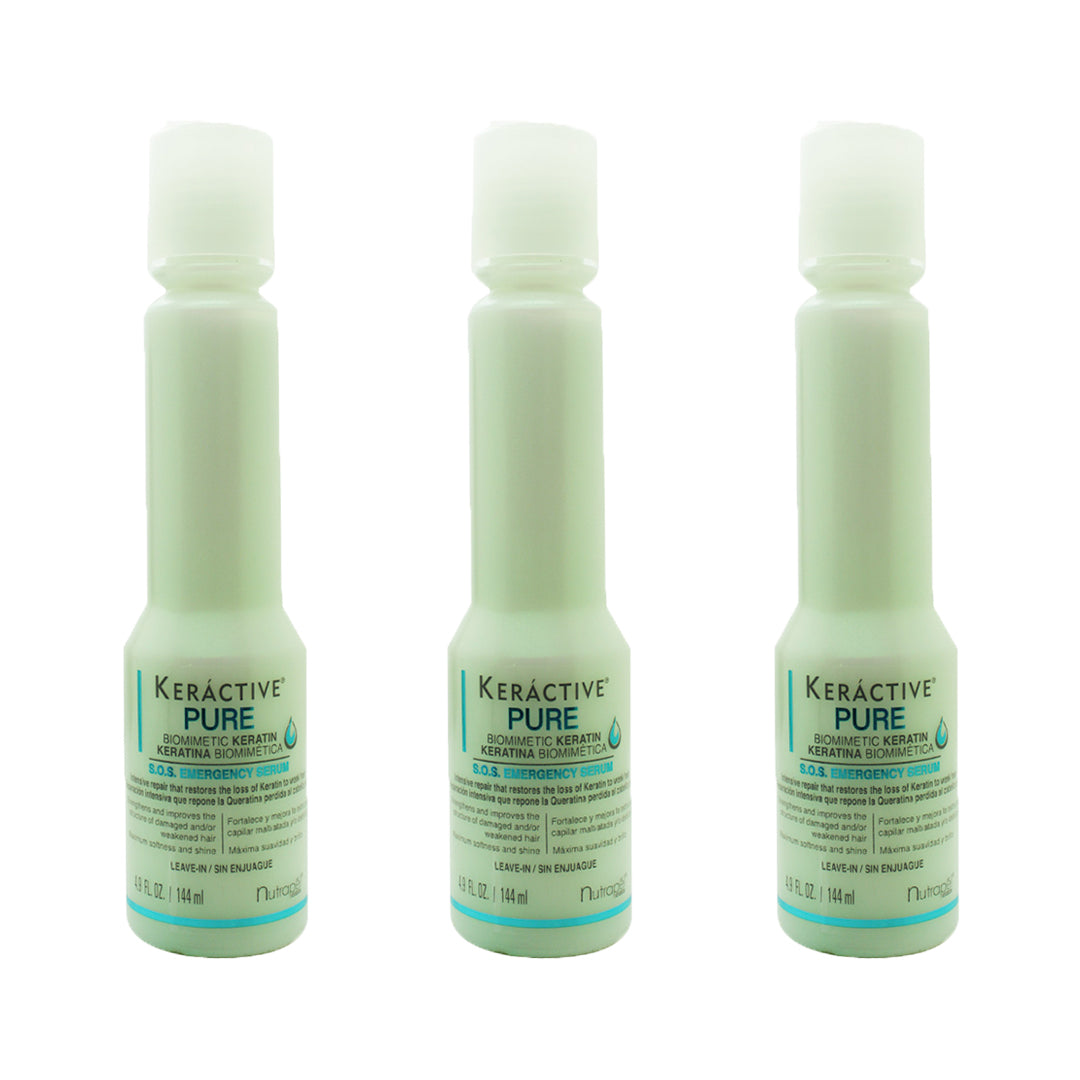 SET DE 3 KERACTIVE PURE 144 ML NUTRAPEL