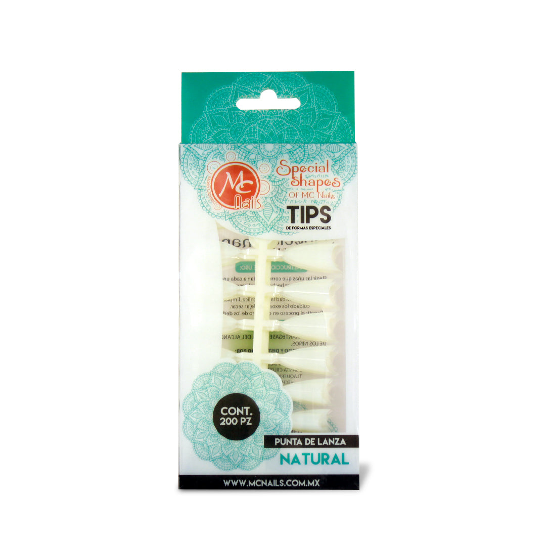 TIPS SPECIAL SHAPES PUNTA DE LANZA 200 PIEZAS