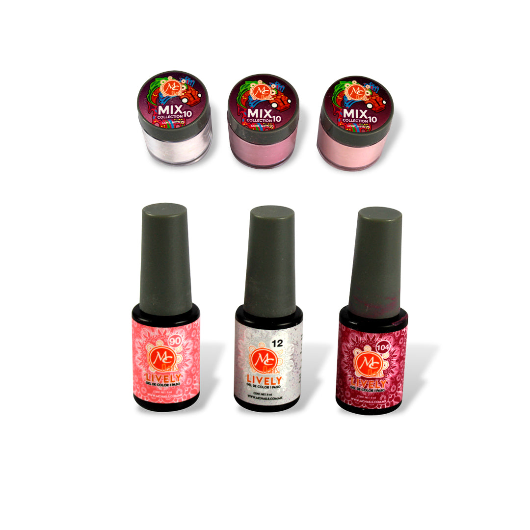 MIX DE GEL Y ACRILICO DEL MISMO TONO MC