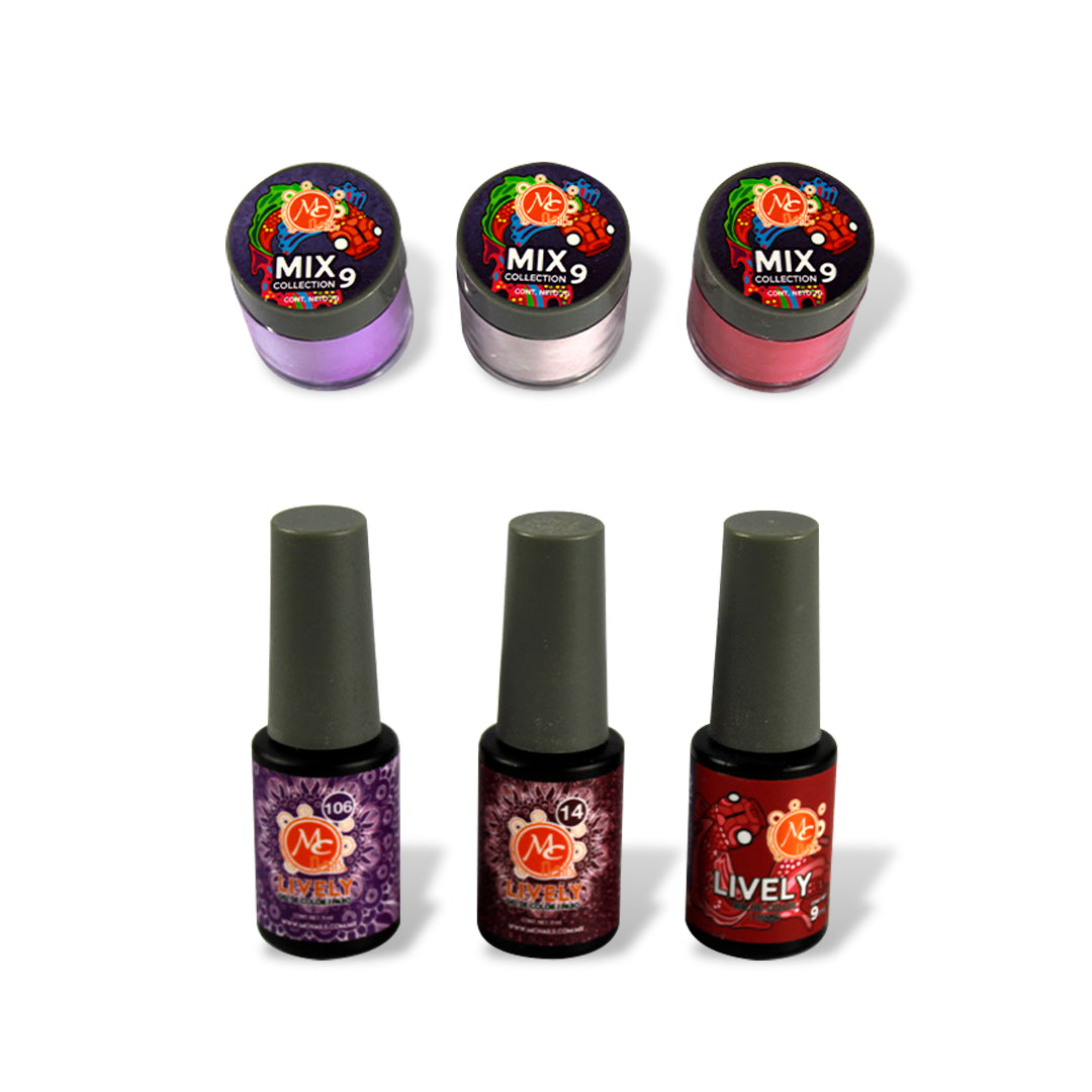 MIX DE GEL Y ACRILICO DEL MISMO TONO MC