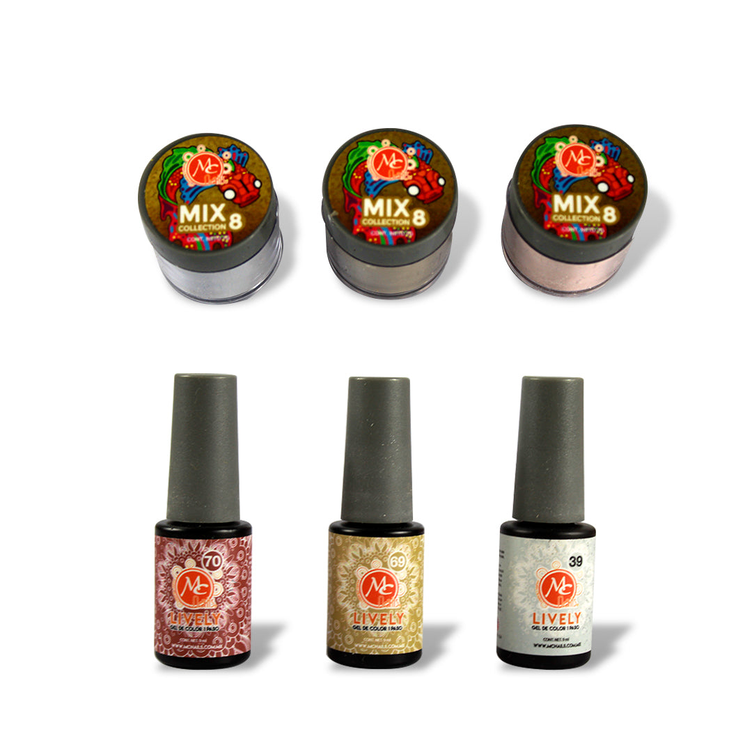 MIX DE GEL Y ACRILICO DEL MISMO TONO MC