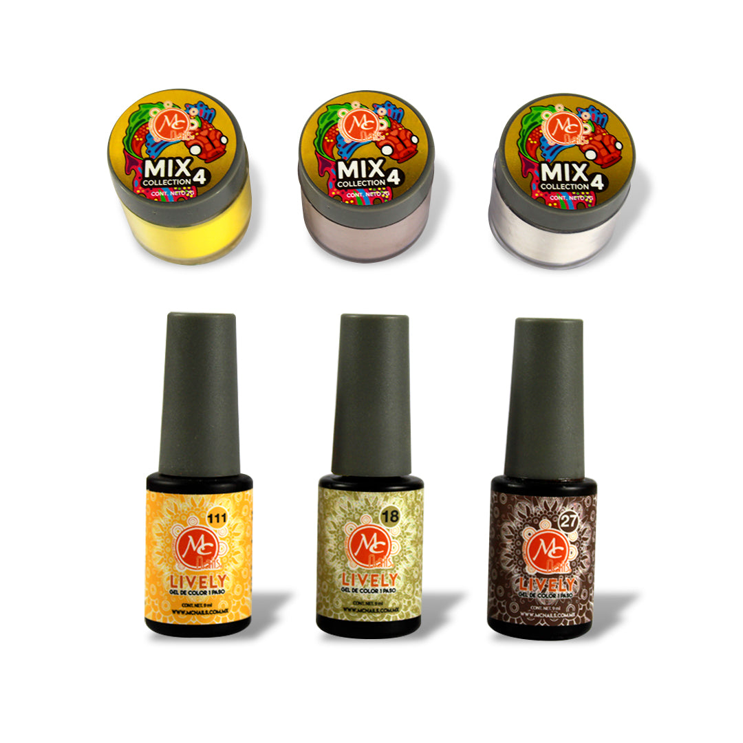 MIX DE GEL Y ACRILICO DEL MISMO TONO MC