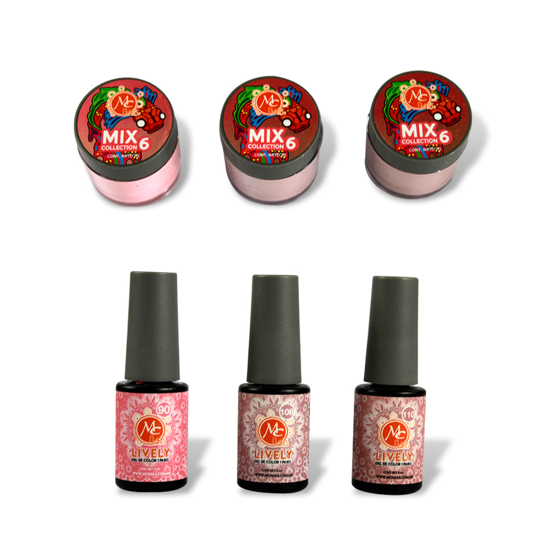 MIX DE GEL Y ACRILICO DEL MISMO TONO MC