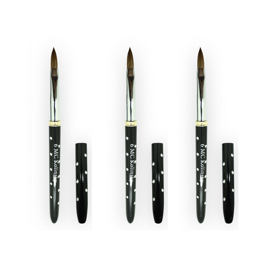 SET DE 3 PINCELES NEGRO SUPRIME KOLINSKY MC #6