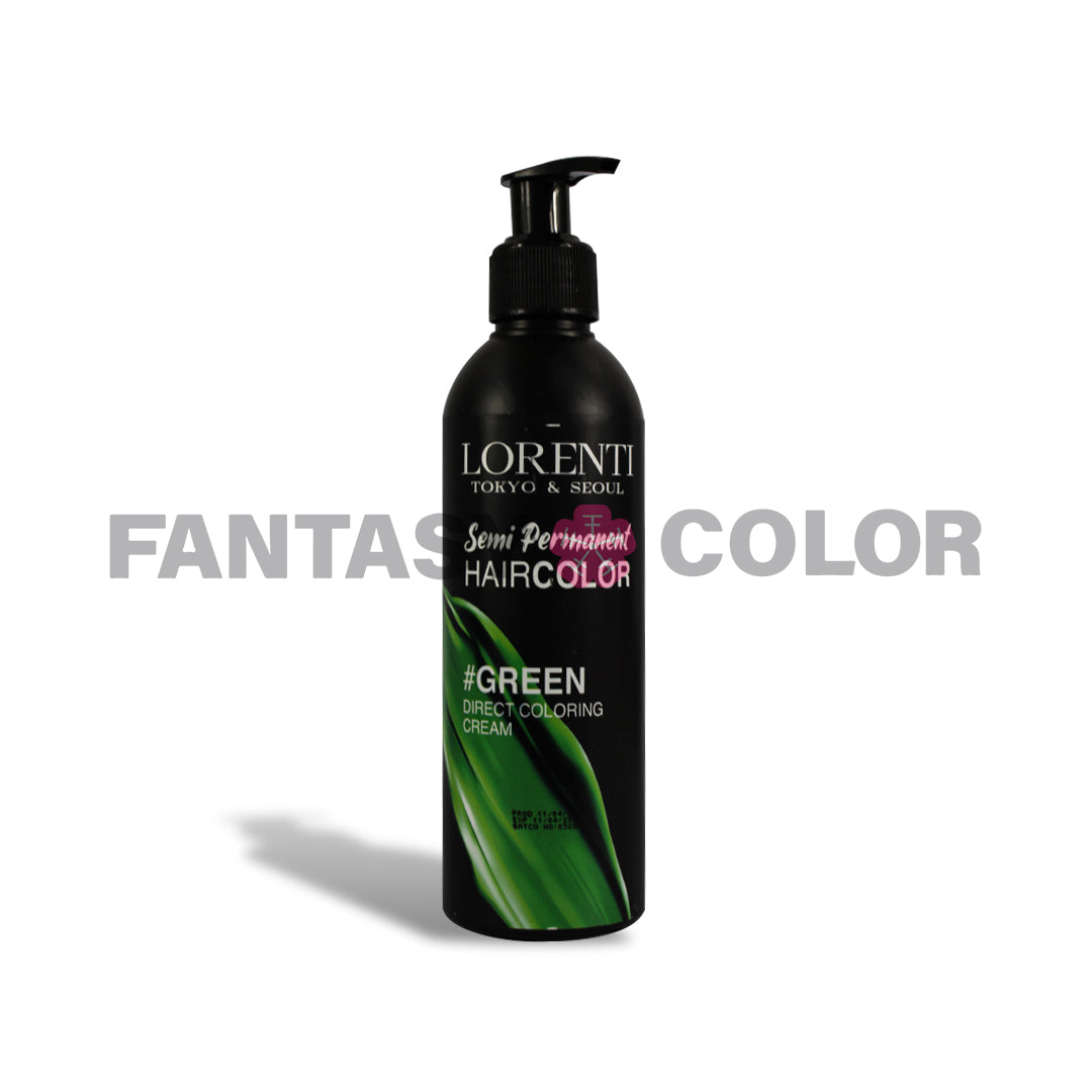 TINTE SEMIPERMANENTE EN CREMA LORENTI 250 ML VERDE