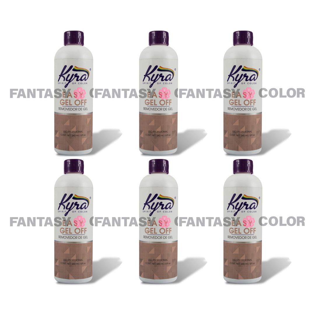 SET DE 6 REMOVEDOR DE GEL 8 OZ KYRA