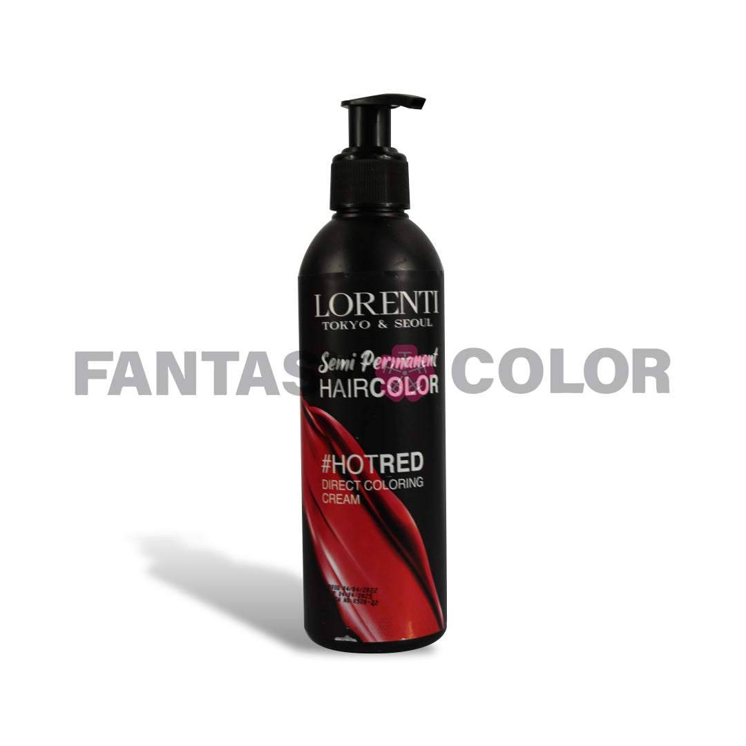 TINTE SEMIPERMANENTE EN CREMA LORENTI 250 ML ROJO