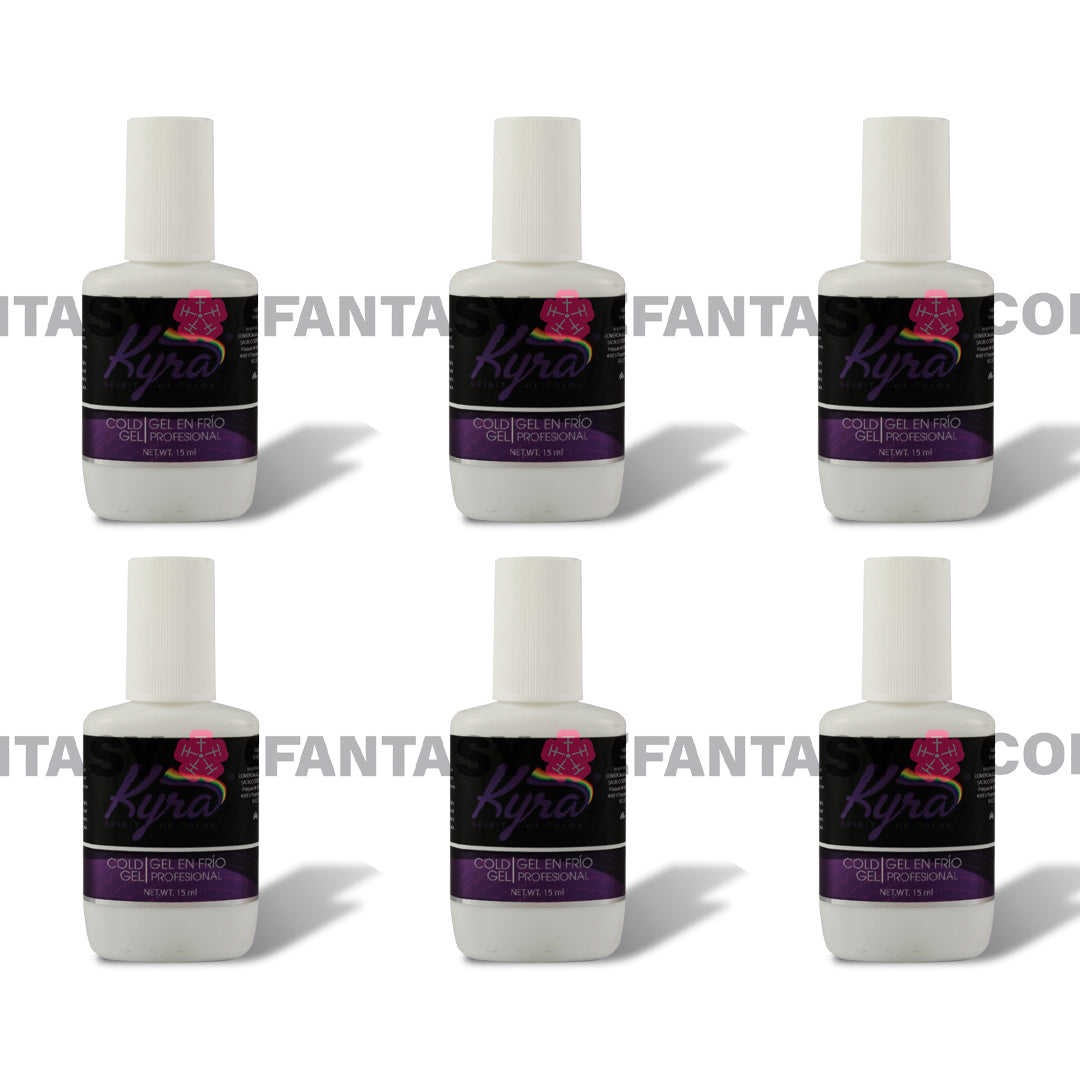 SET DE 6 GEL EN FRIO DE BROCHA KYRA