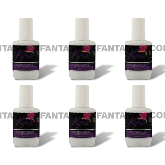 SET DE 6 GEL EN FRIO DE BROCHA KYRA