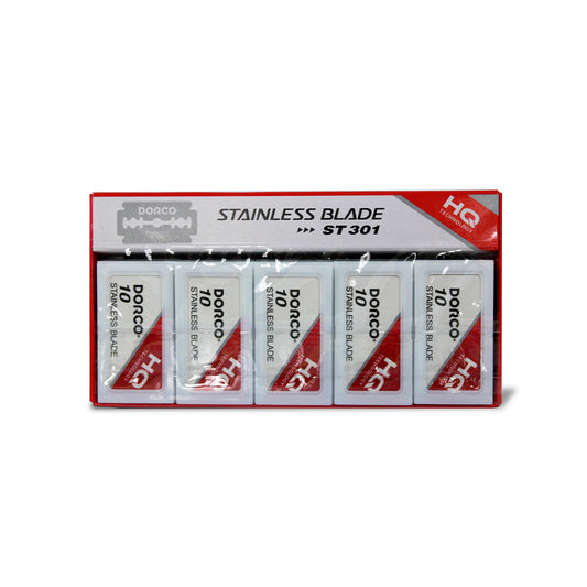 CAJA DE NAVAJA DORCO ROJA C/10 PIEZAS