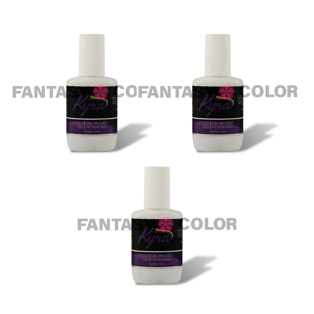 SET DE 3 GEL EN FRIO DE BROCHA KYRA