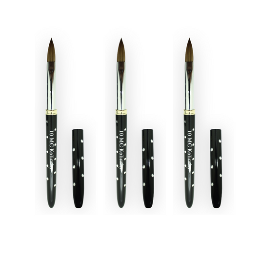 SET DE 3 PINCELES NEGRO SUPRIME KOLINSKY MC #10