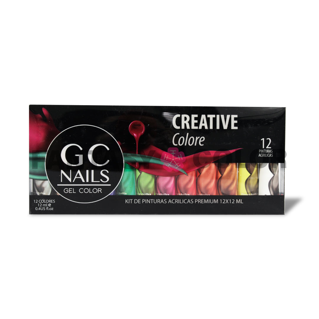 PINTURA PARA MANO ALZADA GC NAILS C/12 PZ
