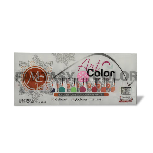 PINTURA PARA MANO ALZADA MC NAILS C/12 PZ