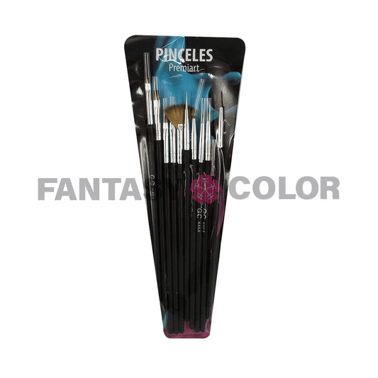 PINCELES PARA MANO ALZADA GC NAILS C/10 PZ