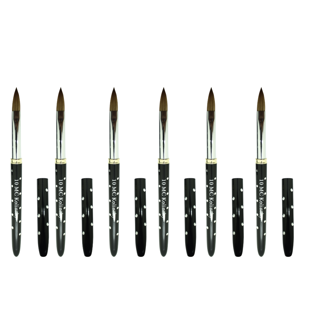 SET DE 6 PINCELES NEGRO SUPRIME KOLINSKY MC #10
