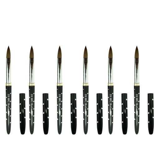 SET DE 6 PINCELES NEGRO SUPRIME KOLINSKY MC #10