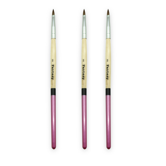 SET DE 3 PINCELES MADERA ROSA FANTASY #2