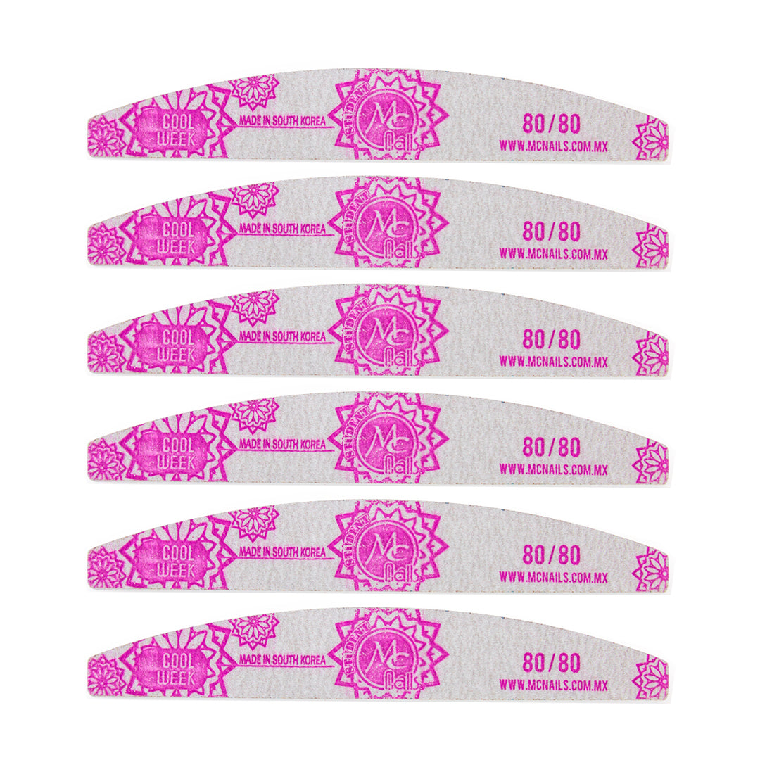 SET DE 6 LIMAS STUDENT 80/80 MC NAILS