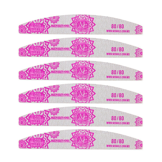 SET DE 6 LIMAS STUDENT 80/80 MC NAILS