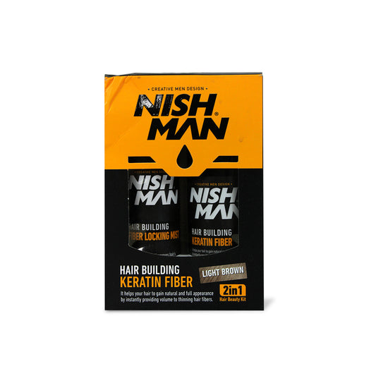 HAIR BUILDING KERATIN FIBER NISHMAN LIGHT BROWN
