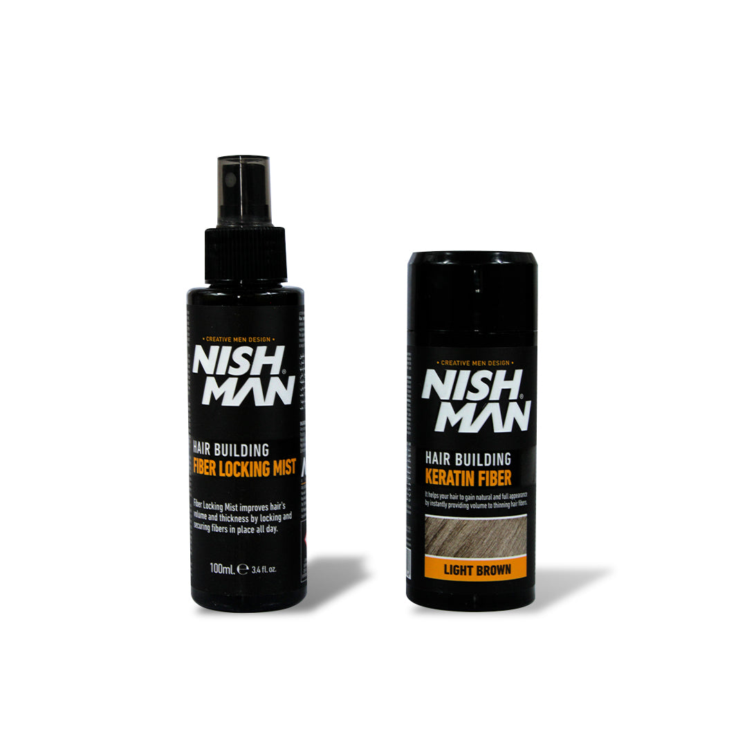 HAIR BUILDING KERATIN FIBER NISHMAN LIGHT BROWN