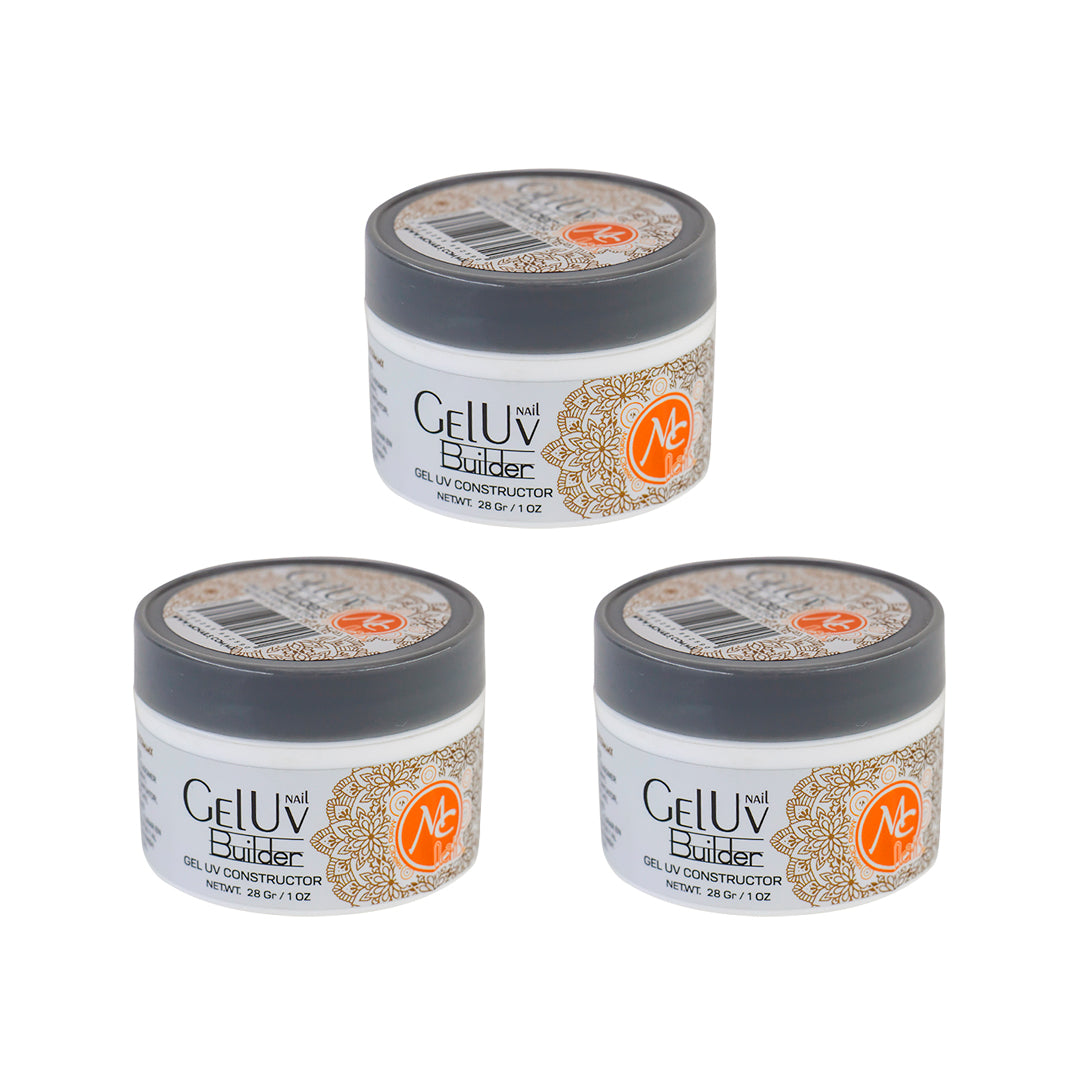 SET DE 3 GEL UV CONSTRUCTOR 1 0Z MC NAILS