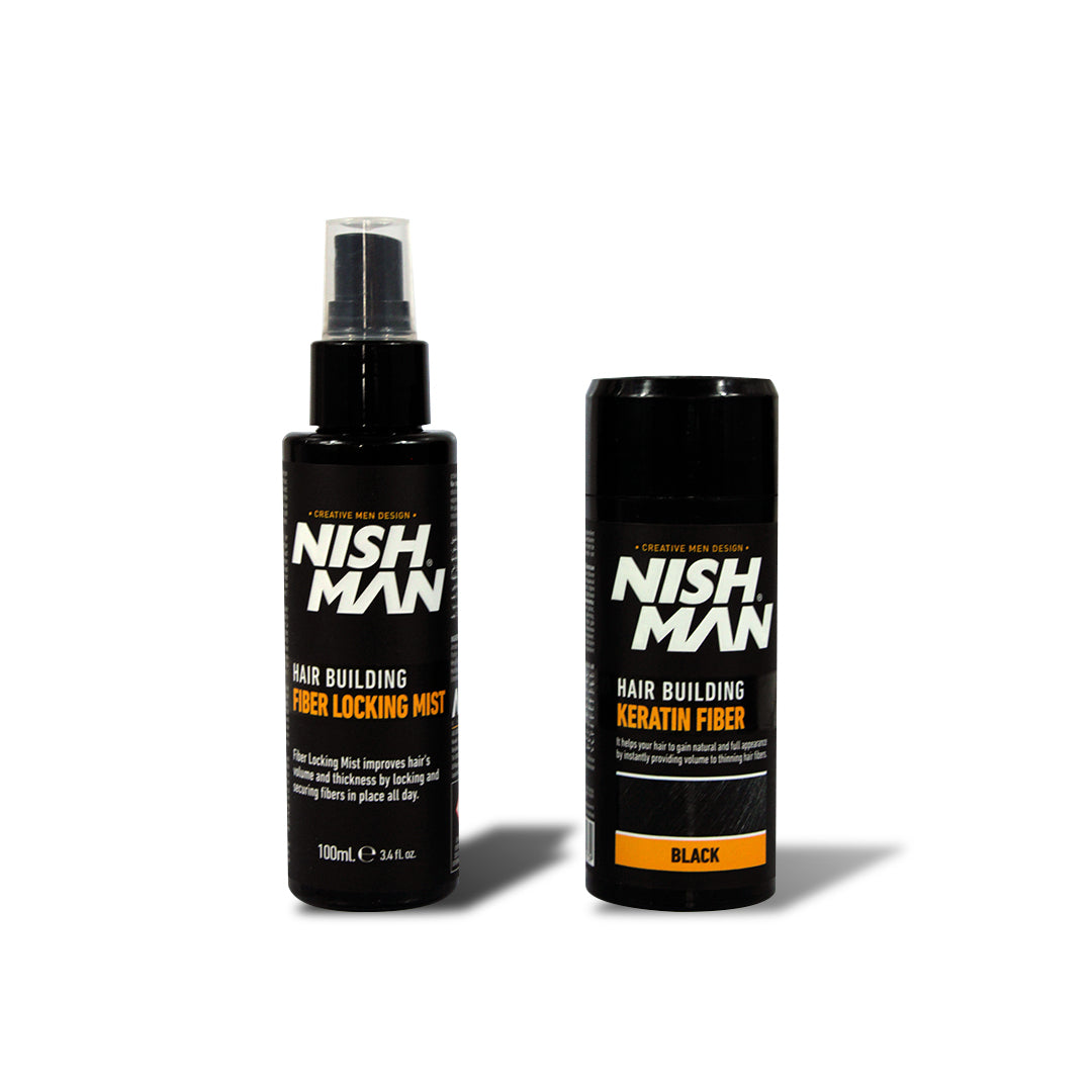 HAIR BUILDING KERATIN FIBER NISHMAN BLACK