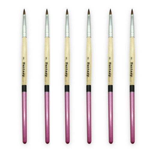 SET DE 6 PINCELES MADERA ROSA FANTASY #2