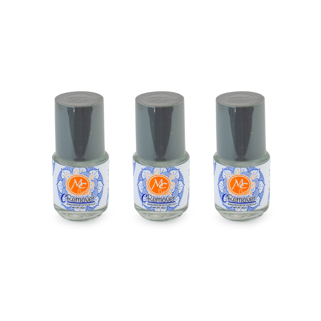 SET DE 3 C REMOVER- REMOVEDOR DE CUTICULA MC NAILS