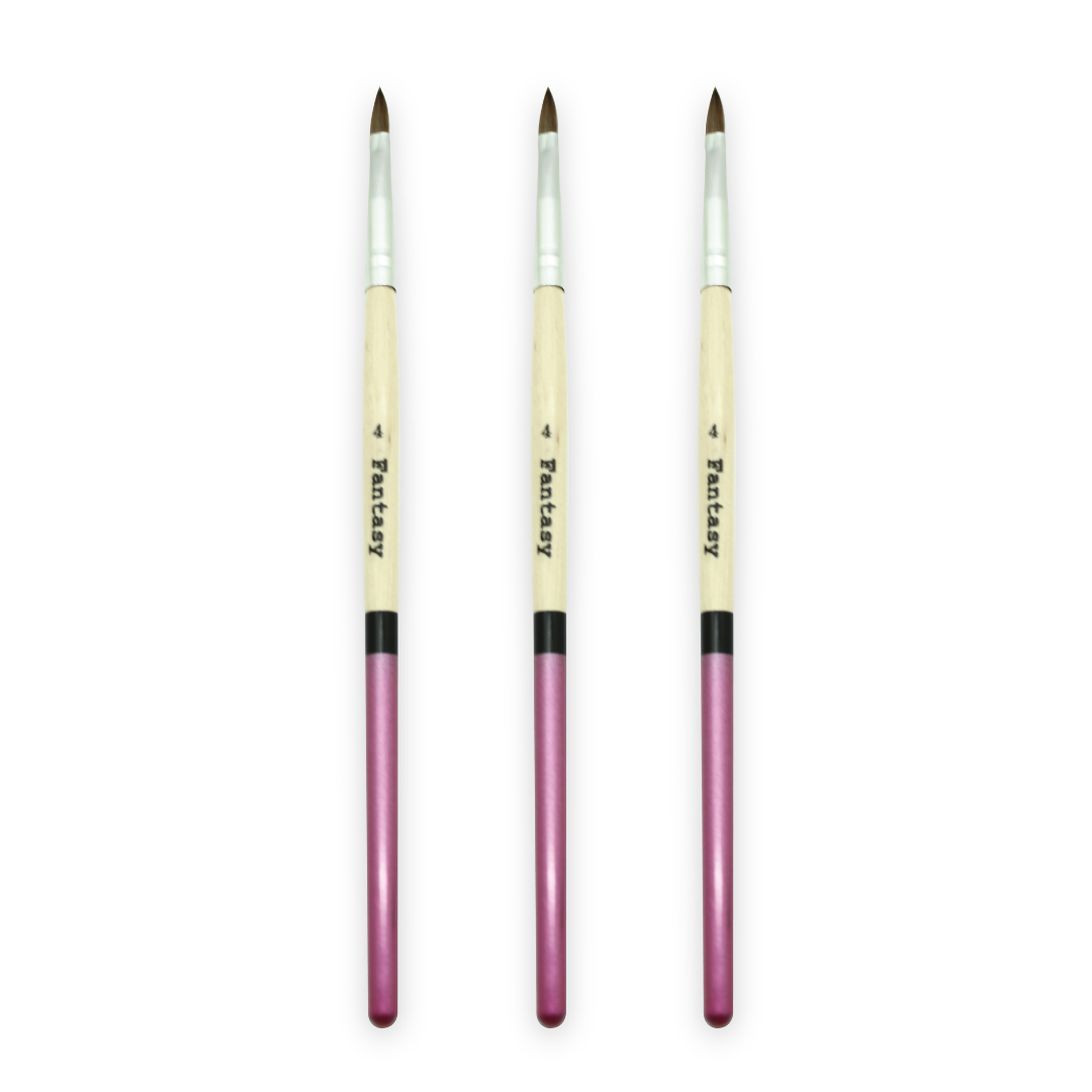 SET DE 3 PINCELES MADERA ROSA FANTASY #4