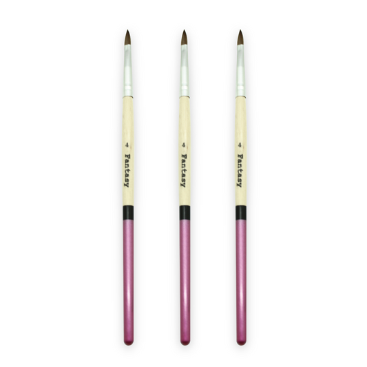 SET DE 3 PINCELES MADERA ROSA FANTASY #4