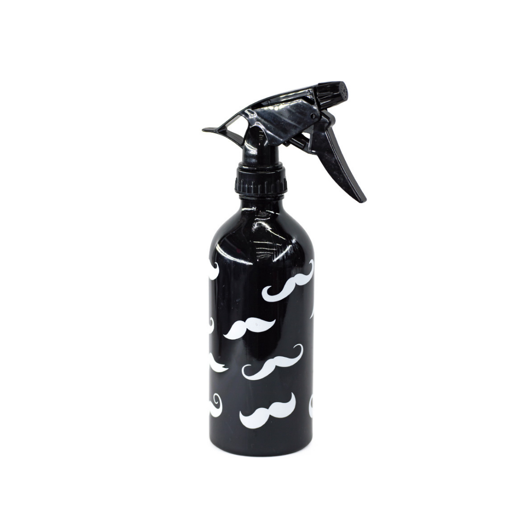 ATOMIZADOR ESTAMPADO BIGOTES (NEGRO )