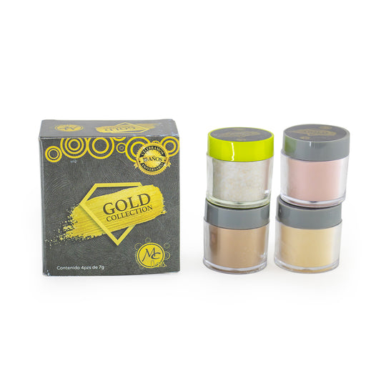 COLECCIÓN 4 ACRILICOS GOLD MC NAILS